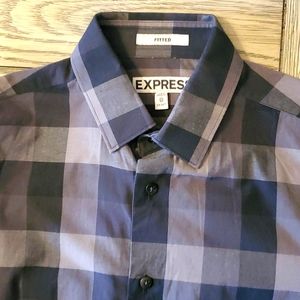 EXPRESS Fitted Button Up Shirt Size XS